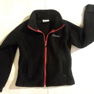 ❌SOLD❌Columbia fleece jacket in black and hot pink